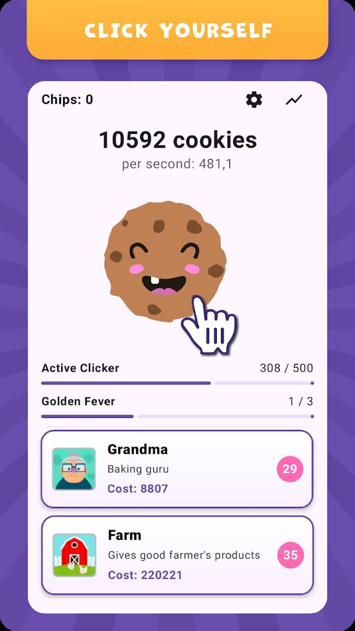 Cookie Clicker: Nexolut in-game promo screen